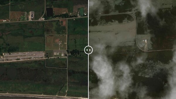 Ο κυκλώνας «Λόρα» σάρωσε το Τέξας και τη Λουιζιάνα: Δορυφορικές εικόνες με το πριν και μετά