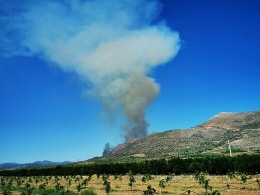 Φωτιά στις Μυκήνες: Εκκενώθηκε ο αρχαιολογικός χώρος