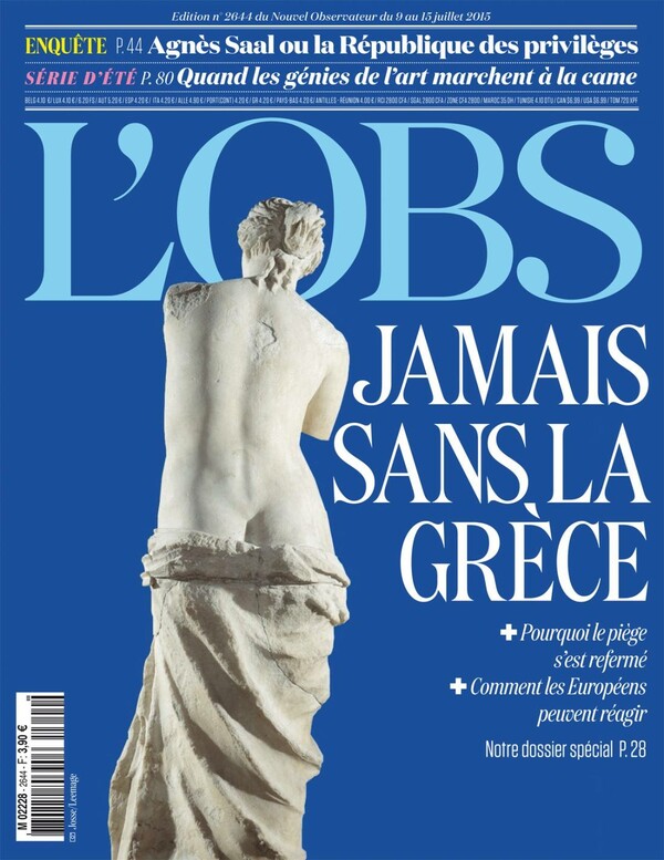 L'Obs: Ποτέ χωρίς την Ελλάδα