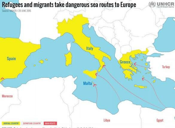 Η Ελλάδα ξεπέρασε την Ιταλία σε αφίξεις προσφύγων το πρώτο 6μηνο του 2015