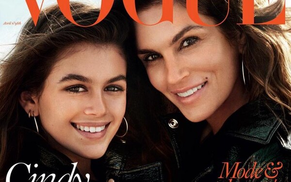 Cindy και Kaia ποζάρουν μαζί για το εξώφυλλο της γαλλικής Vogue