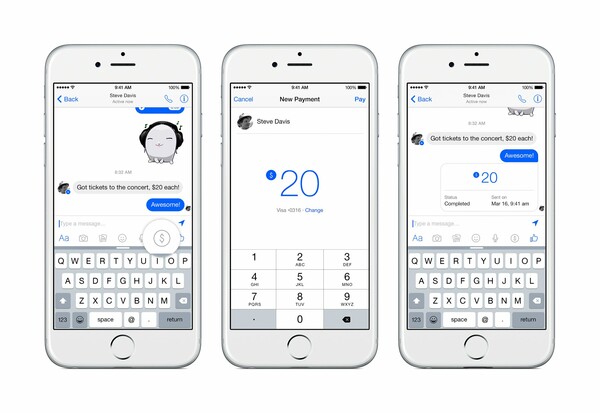 Το Facebook Messenger επιτρέπει την αποστολή χρημάτων σε φίλους