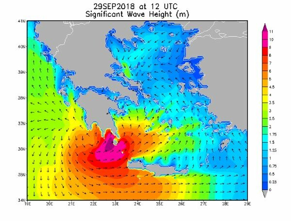 Εθνικό Αστεροσκοπείο: Κύματα 11 μέτρων αναμένονται στη Ν. Πελοπόννησο