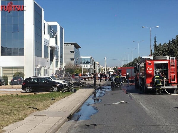 Οι πρώτες εικόνες από το σημείο της έκρηξης στη Βουλιαγμένης