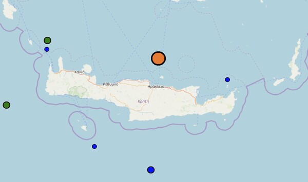 Σεισμός 4,1 Ρίχτερ ανοιχτά της Κρήτης