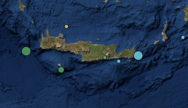 Κρήτη: Δύο σεισμοί 4,1 και 4,3 Ρίχτερ μέσα σε μισή ώρα