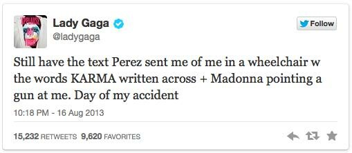 H Lady Gaga υποστηρίζει ότι ο Perez Hilton την απειλεί