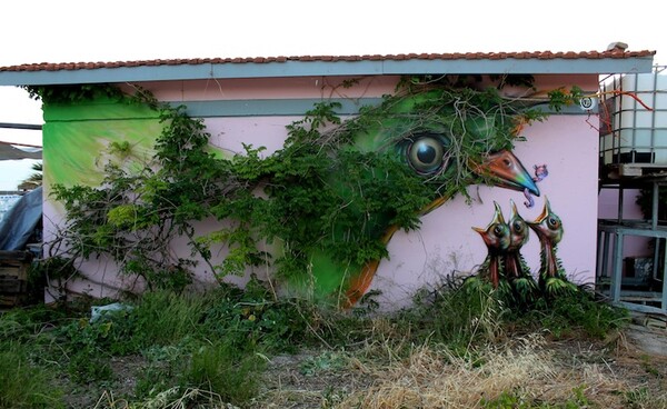 Όταν η street art συνεργάζεται με την φύση