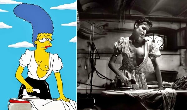 H Marge Simpson ποζάρει για τον Helmut Newton!