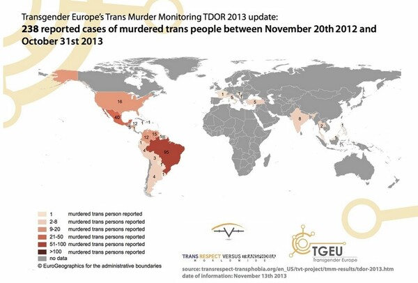 238 δολοφονίες τρανς μέσα στο 2013