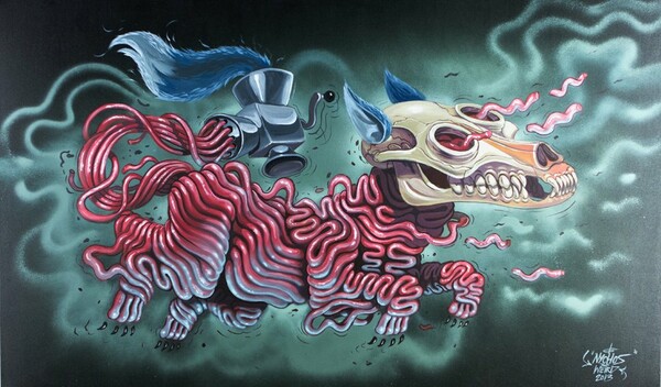 Nychos: Μαθήματα ανατομίας από τον street artist που λατρεύει να διαμελεί 