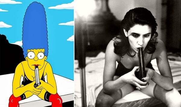 H Marge Simpson ποζάρει για τον Helmut Newton!