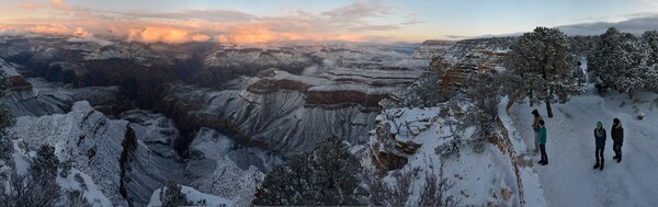 Την πρώτη μέρα του χρόνου το Grand Canyon ντύθηκε στα λευκά