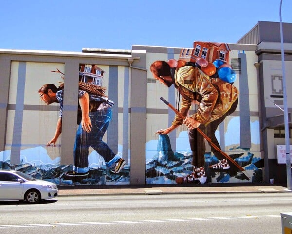 Το mural του Fintan Magee για τους μετανάστες 