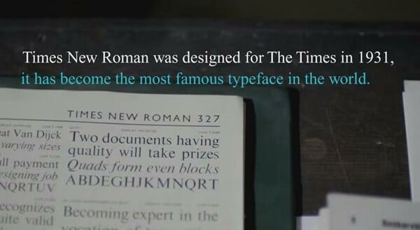 Ένα σύντομο ντοκιμαντερ για την Times New Roman