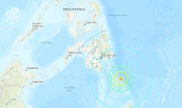 Σεισμός 7 Ρίχτερ νότια από τις Φιλιππίνες