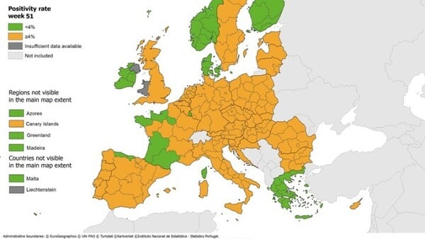 Κάτω από το 4% ο δείκτης θετικότητας των τεστ covid-19 στην Ελλάδα