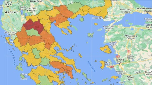 Κορωνοϊός: Ποιες περιοχές αλλάζουν επίπεδο συναγερμού από σήμερα - Χάρτης