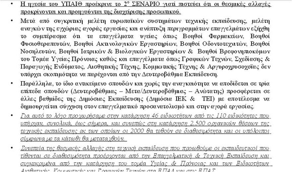 Καταργούν ειδικότητες τεχνικών λυκείων για τη διαθεσιμότητα