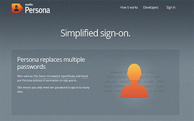 Mozilla Persona: Sign-in με ένα κλικ