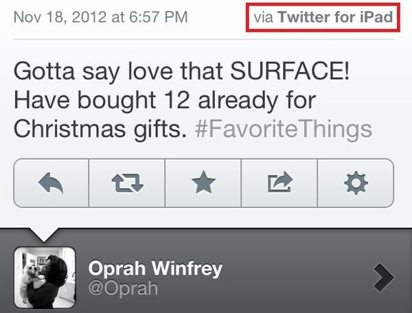 H Oprah διαφήμισε το Microsoft Surface μέσω του iPad της