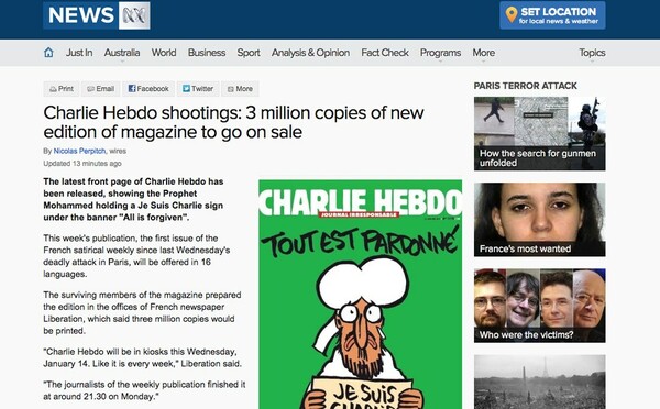 Ποια media δεν δημοσιεύουν το νέο εξώφυλλο του Charlie Hebdo