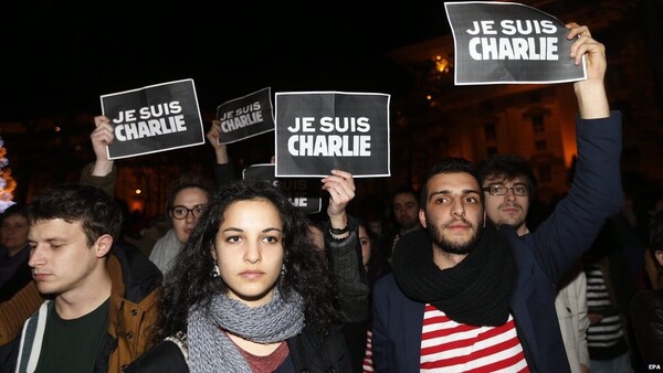 Σήμερα στην Αθήνα δεν φοβόμαστε! "Je suis Charlie - Athènes"