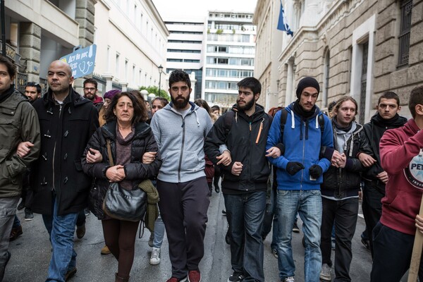 Μεγάλη η συγκέντρωση κατά του ασφαλιστικού-Κλειστό το κέντρο