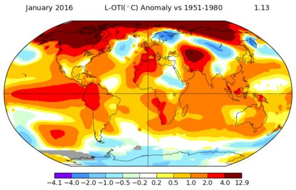 Νέο παγκόσμιο ρεκόρ θερμοκρασίας τον Ιανουάριο
