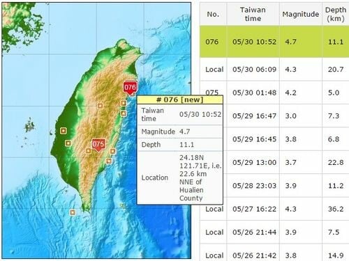 Σεισμός 6,1 Ρίχτερ στην Ταϊβάν