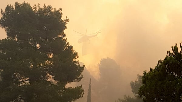 Πυρκαγιά στα σύνορα Ελλάδας- ΠΓΔΜ έχει εξαπλωθεί μέχρι το Κιλκίς