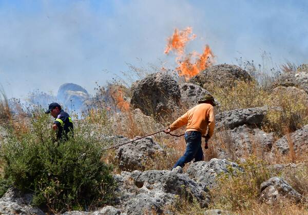 Φωτογραφίες από τη μάχη με τις φλόγες στην Αργολίδα