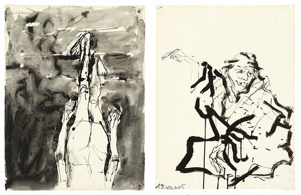 Στην παρουσίαση «Recent works on paper» του Georg Baselitz και στη δίνη του υπεργήρατος