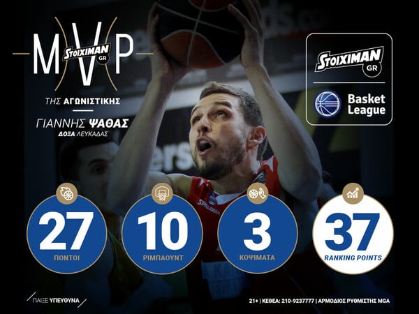 Ο Γιάννης Ψαθάς αναδείχθηκε STOIXIMAN.GR MVP