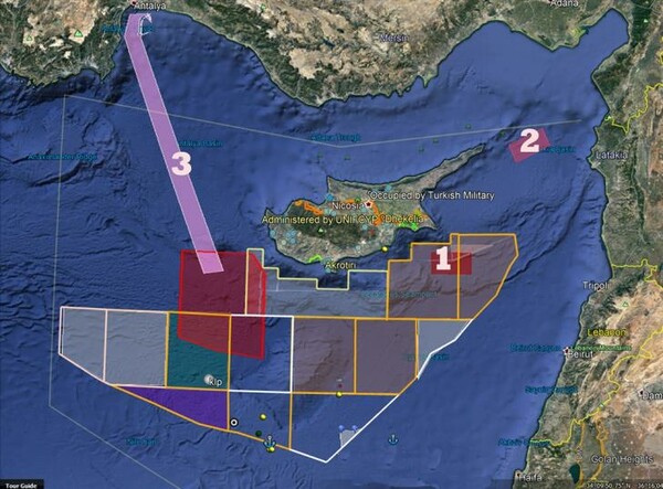 Τουρκική άσκηση με πραγματικά πυρά ανοικτά της Αγίας Νάπας στην Κύπρο