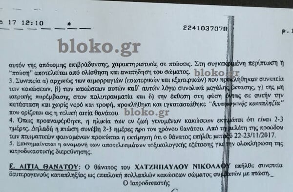 Όλη η έκθεση του ιατροδικαστή για τον θάνατο του φοιτητή στην Κάλυμνο - Έγγραφα