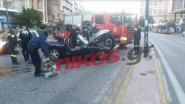 Σοβαρό τροχαίο στη Βασιλίσσης Σοφίας με έναν τραυματία (ΦΩΤΟ)