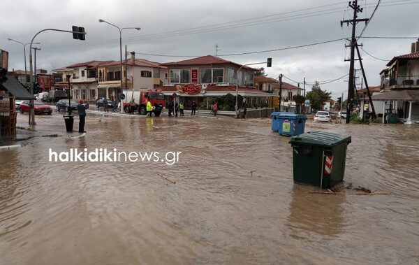 Μεγάλα προβλήματα από την κακοκαιρία στη Χαλκιδική