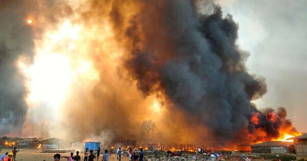 Μπαγκλαντές: Τεράστια φωτιά σαρώνει καταυλισμό των Ροχίνγκια - Πληροφορίες για δεκάδες νεκρούς