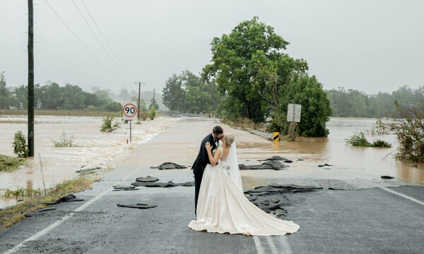 ‘Today’s the day’: the miracle wedding NSW flood waters couldn’t stop