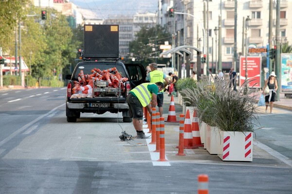 Μεγάλος Περίπατος: Εργασίες στην Πανεπιστημίου για επιπλέον λωρίδα για τα ΙΧ