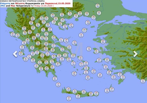 Καιρός: Ο πρώτος καύσωνας - Οι πόλεις με τις υψηλότερες θερμοκρασίες