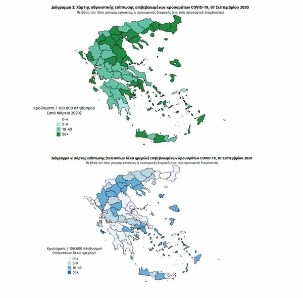 Κορωνοϊός: 101 κρούσματα στην Αττική -Άλλες 16 περιοχές στον σημερινό «χάρτη»