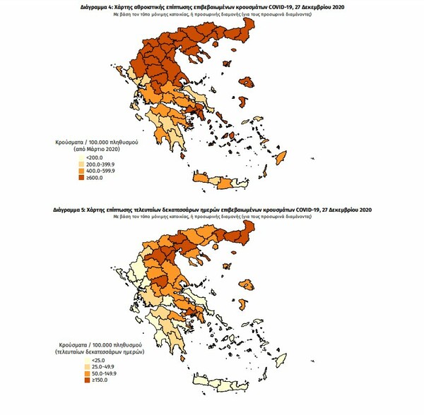 Ο «χάρτης» του κορωνοϊού: Σε Αττική και Θεσσαλονίκη τα μισά κρούσματα- Σε ποιες περιοχές εντοπίστηκαν