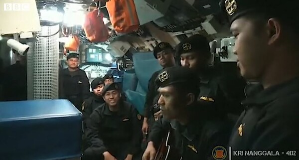 Indonesia submarine: Navy releases video of crew singing farewell song