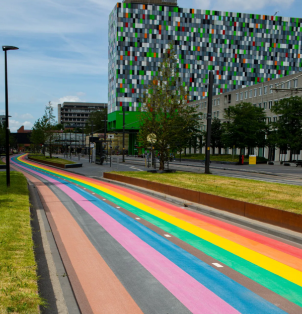 The Netherlands just unveiled the longest rainbow bike path in the world