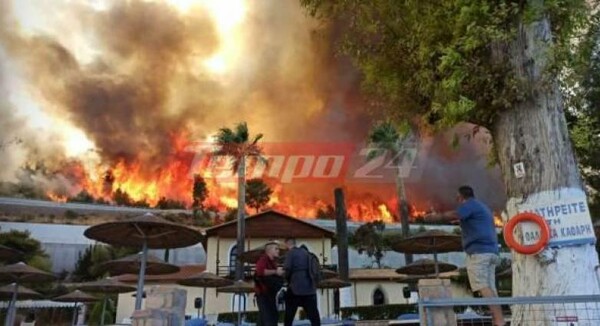 Πάτρα - Διακόπηκε η κυκλοφορία των οχημάτων στην γέφυρα Ρίου – Αντιρρίου λόγω της φωτιάς στην Ζήρια	