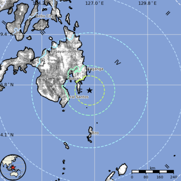 Σεισμός 7,1 Ρίχτερ ανοικτά των Φιλιππίνων 