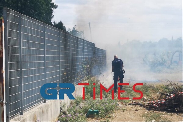 Φωτιά κοντά στο Ιατρικό Διαβαλκανικό Κέντρο Θεσσαλονίκης