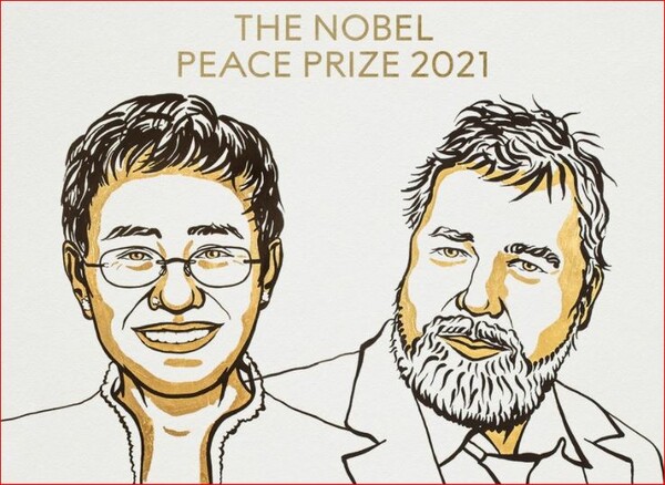 Νόμπελ Ειρήνης: Στους δημοσιογράφους Μαρία Ρέσα και Ντμίτρι Μουράτοφ - «Για τον αγώνα τους υπέρ της ελευθερίας έκφρασης» 